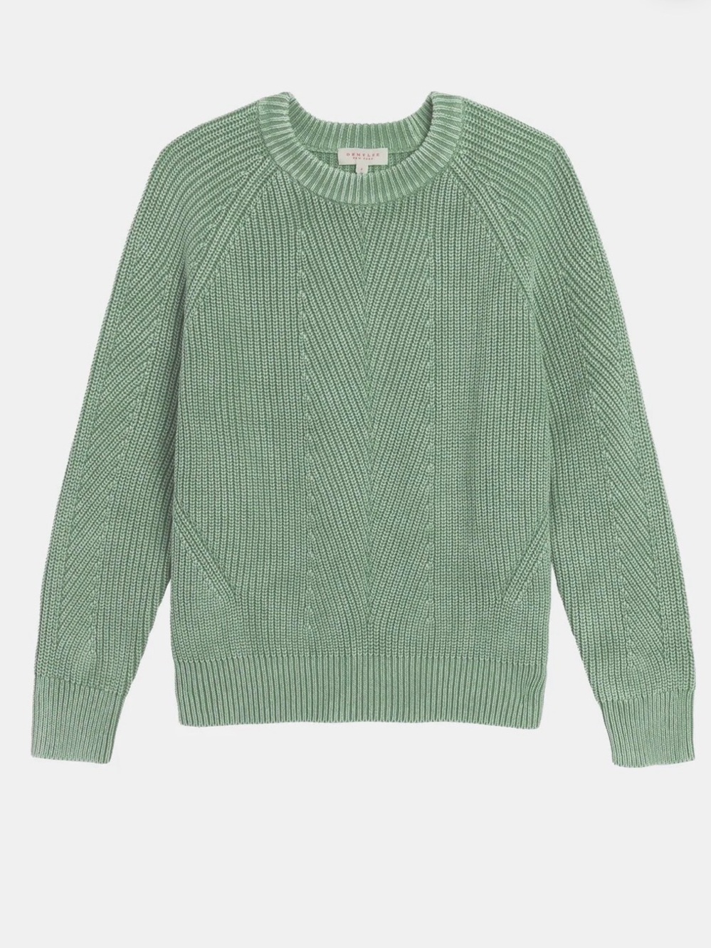 DEMYLEE New York Sage Green Chelsea Washed Cotton Sweater XS